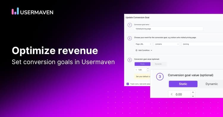 A guide to setting up conversion goals in Usermaven