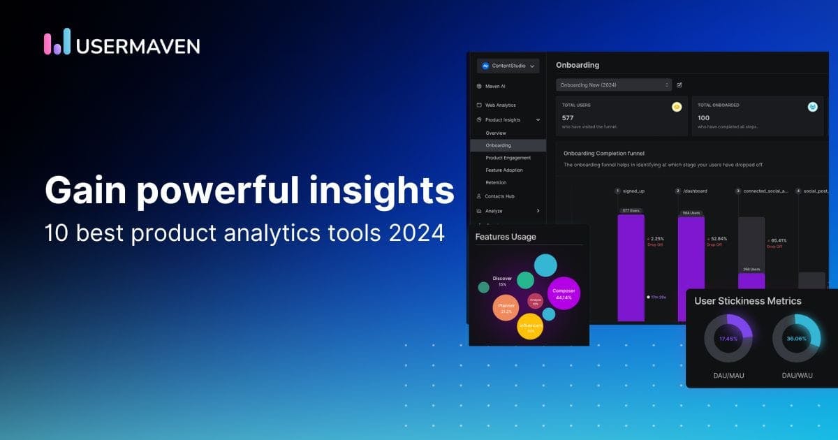 10 best product analytics tools 2024