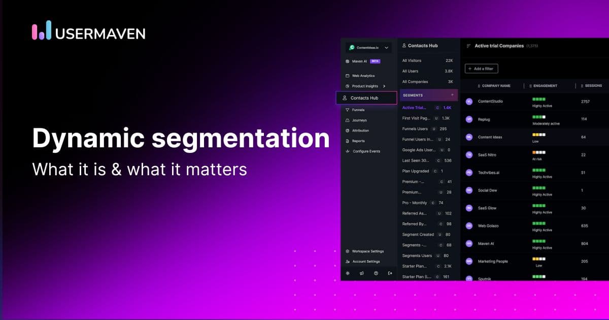 What is dynamic segmentation &amp; what it matters