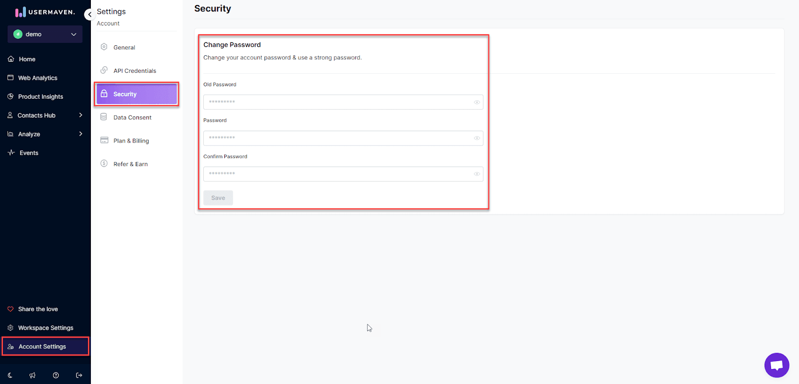 mongodb user password change