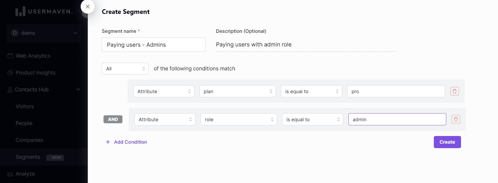 segment and or filters