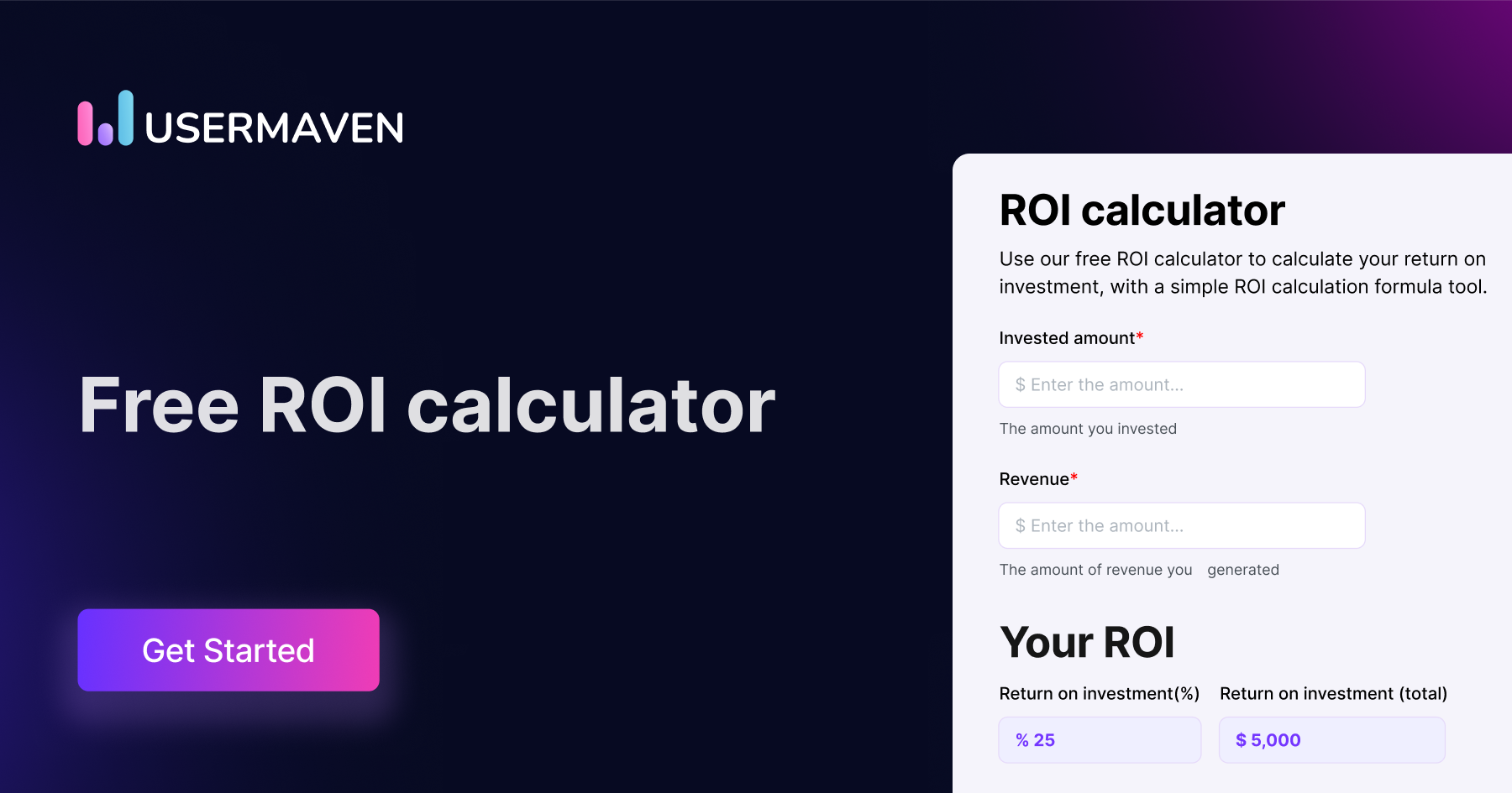 Free ROI calculator Calculate your return on investment